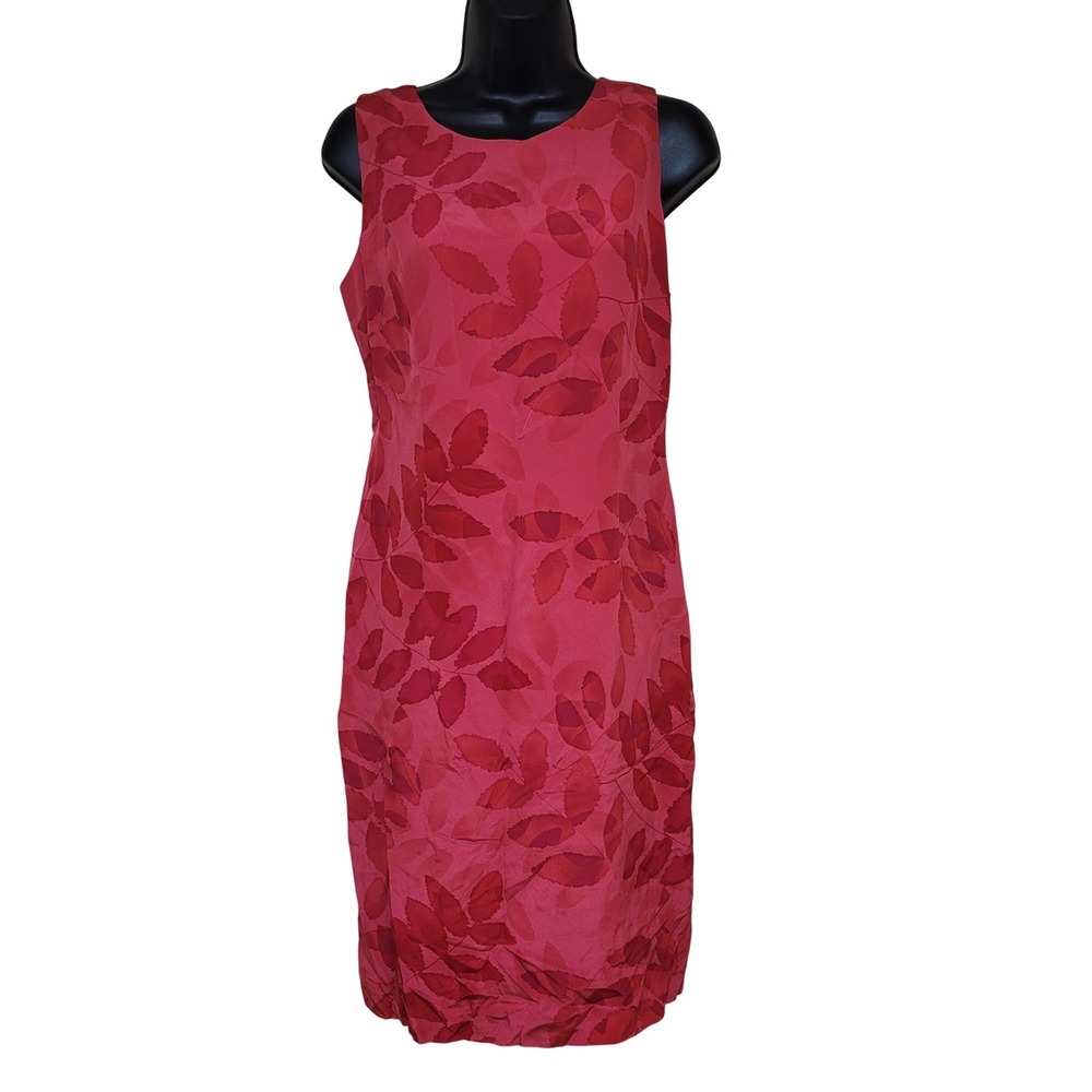 Maggy London Petites 100% Silk Sleeveless Tie  Dress 10 sheath workwear luxury